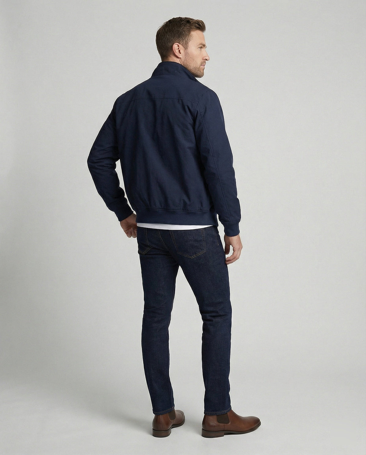 Men's Harrington jacket with zipper