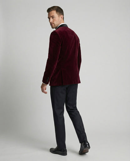 EVA-US | Men's Summer Jacket with Slim Fit and Contrasting Lapel