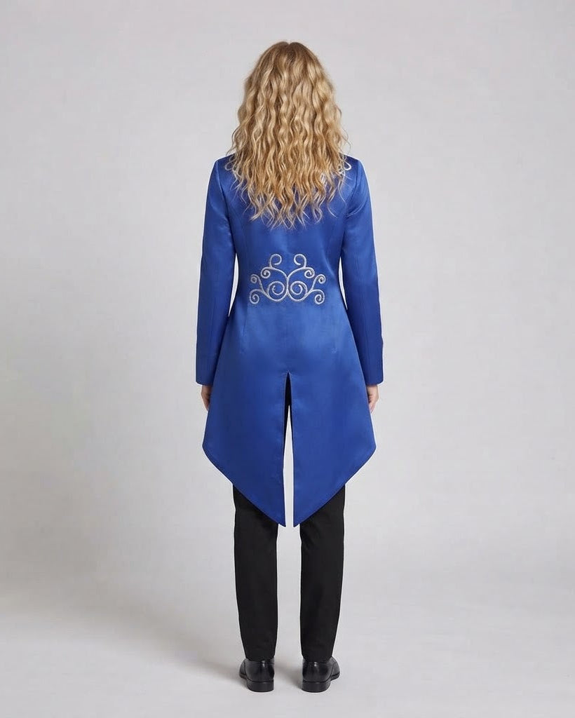 Women elegant tailcoat with elaborate embellishments and noble accents EVA-US
