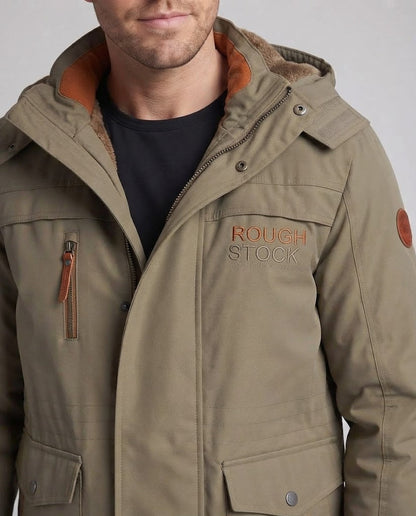 Men's expedition parka with teddy fleece lining, high weather protection and utility pockets EVA-US