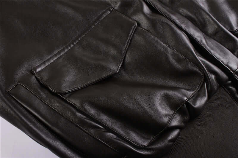EVA-US | Men's Leather Jacket with Practical Pockets