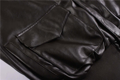 EVA-US | Men's Leather Jacket with Practical Pockets