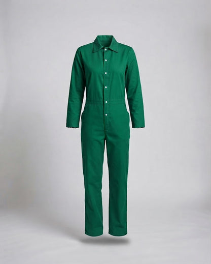 Women's jumpsuit with elegant shawl collar and tailoring EVA-US