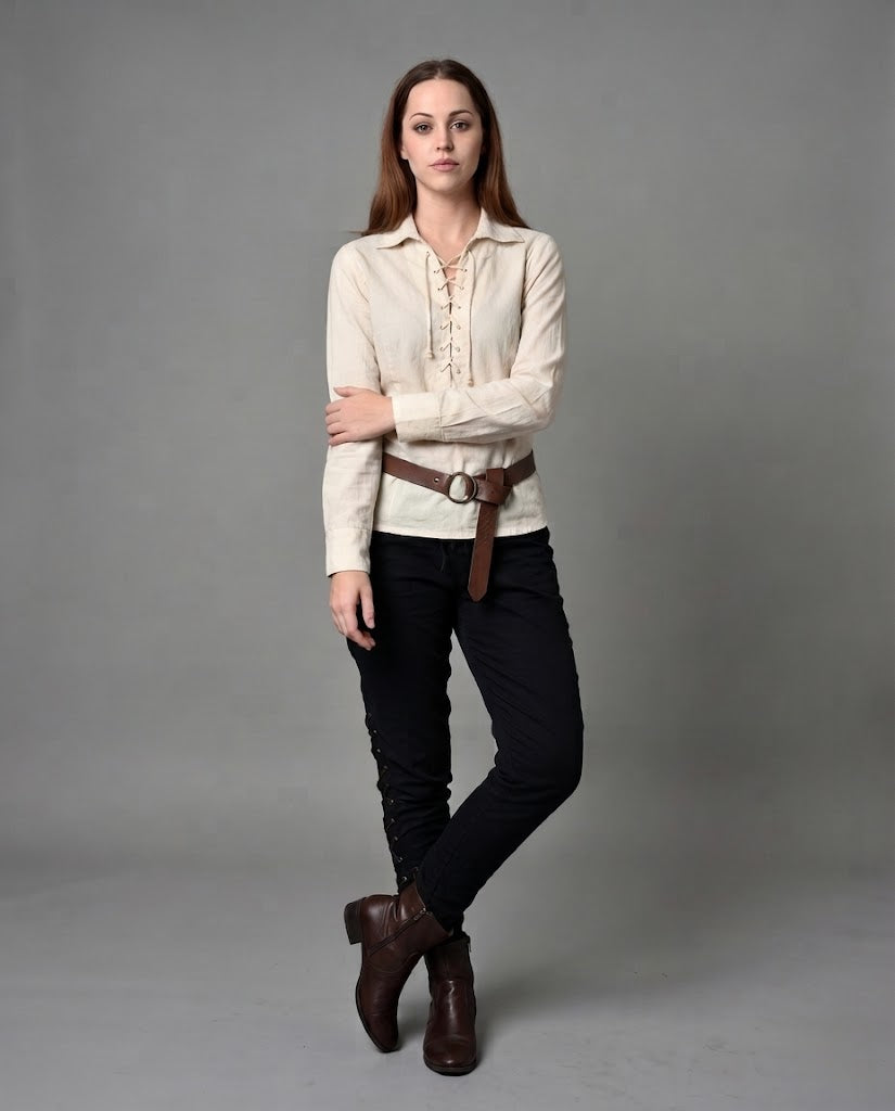 Women's casual long sleeve with drawstring EVA-US