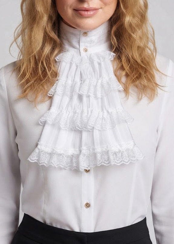 Women's Ruffled Shirt with Elegant Collar EVA-US