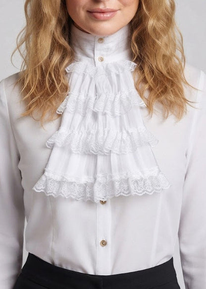 Women's Ruffled Shirt with Elegant Collar EVA-US