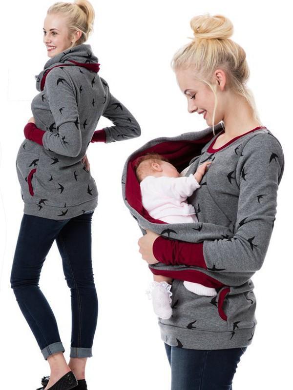 EVA-US | Maternity Chaps, Nurse Sweatshirts, Floral Print, Bags, Zipper, Nursing Clothing