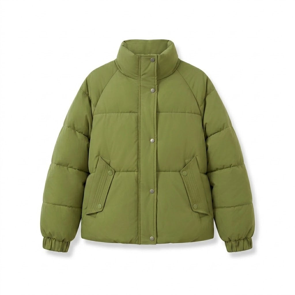 Ladies nan short urban quilted jacket with hood insert, flap pockets, and soft thermal lining