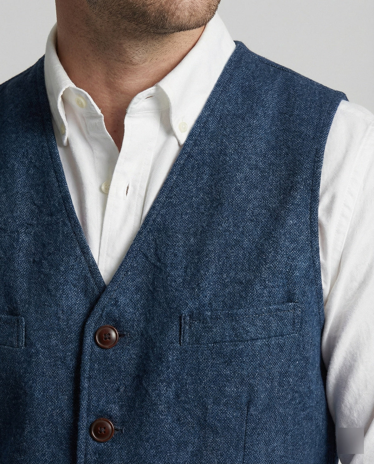 Men's Waistcoat Slim Fit in Herringbone Look