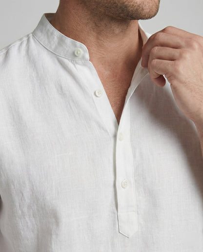 Elegant Linen Shirt With Collar