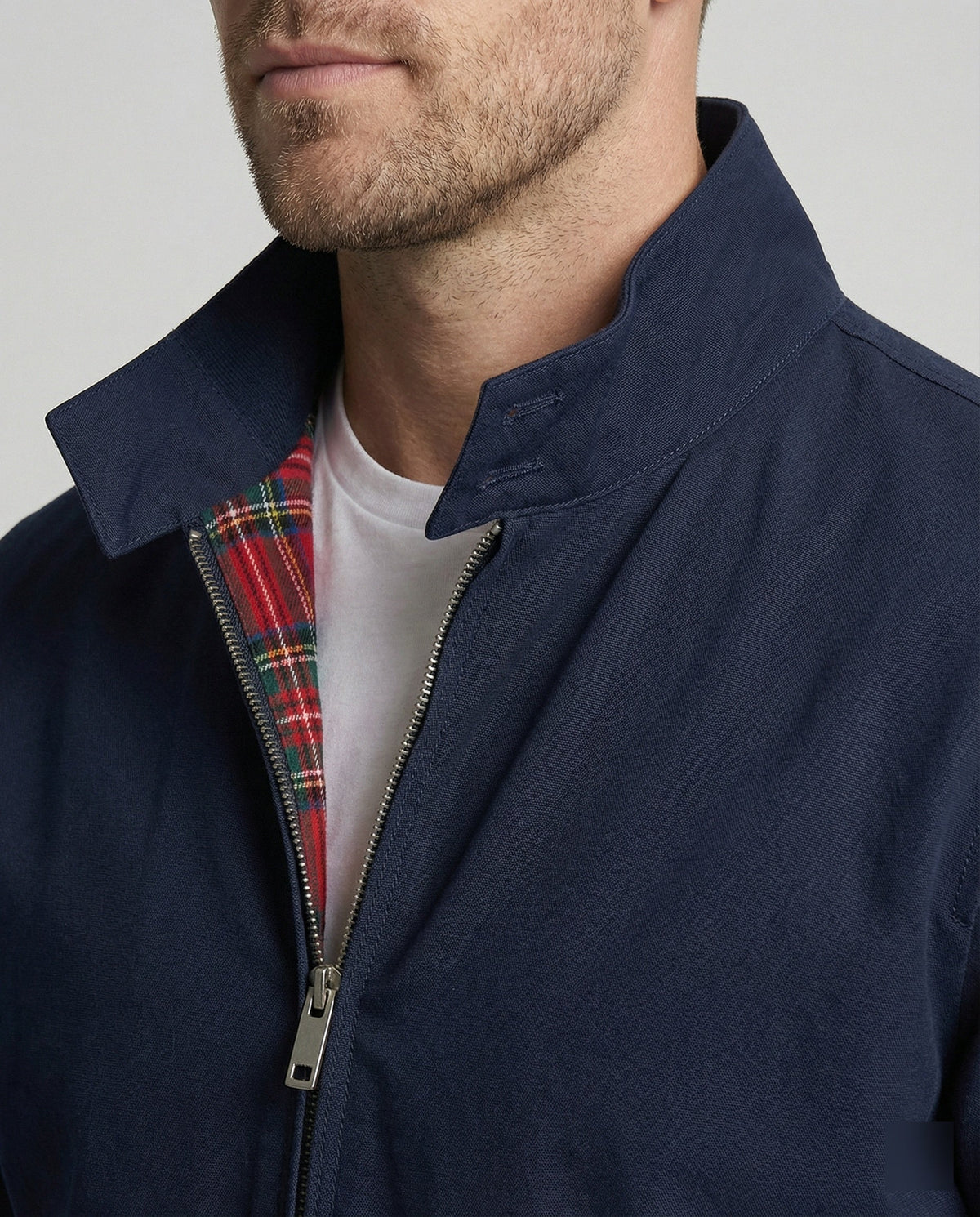 Men's Harrington jacket with zipper