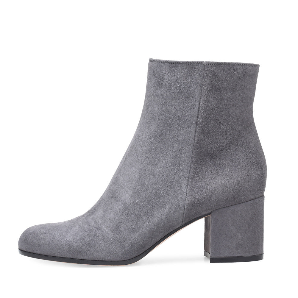 EVA-US | Women's Chunky Heel Round-Toe Mid-Hill Boots