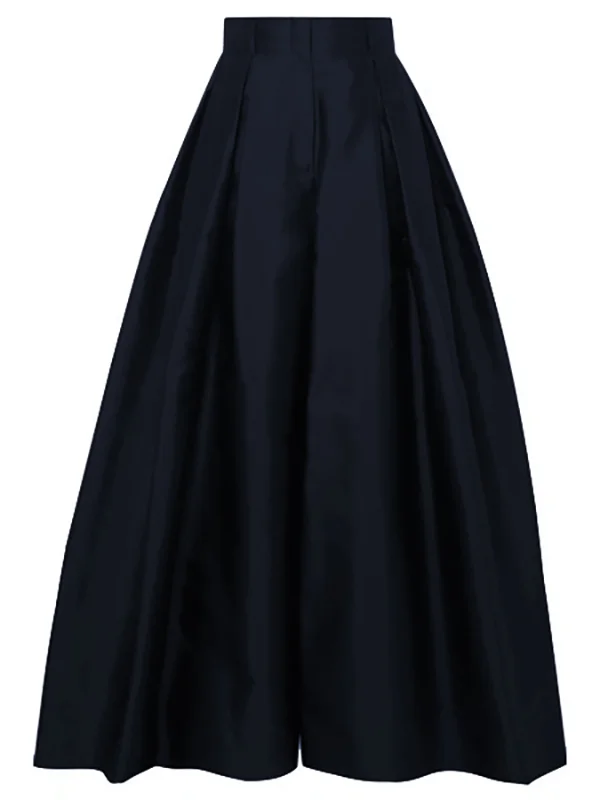 EVA-US | Loose Pants with High Waist Wide Leg and Pleated Pockets