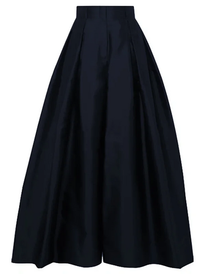 EVA-US | Loose Pants with High Waist Wide Leg and Pleated Pockets