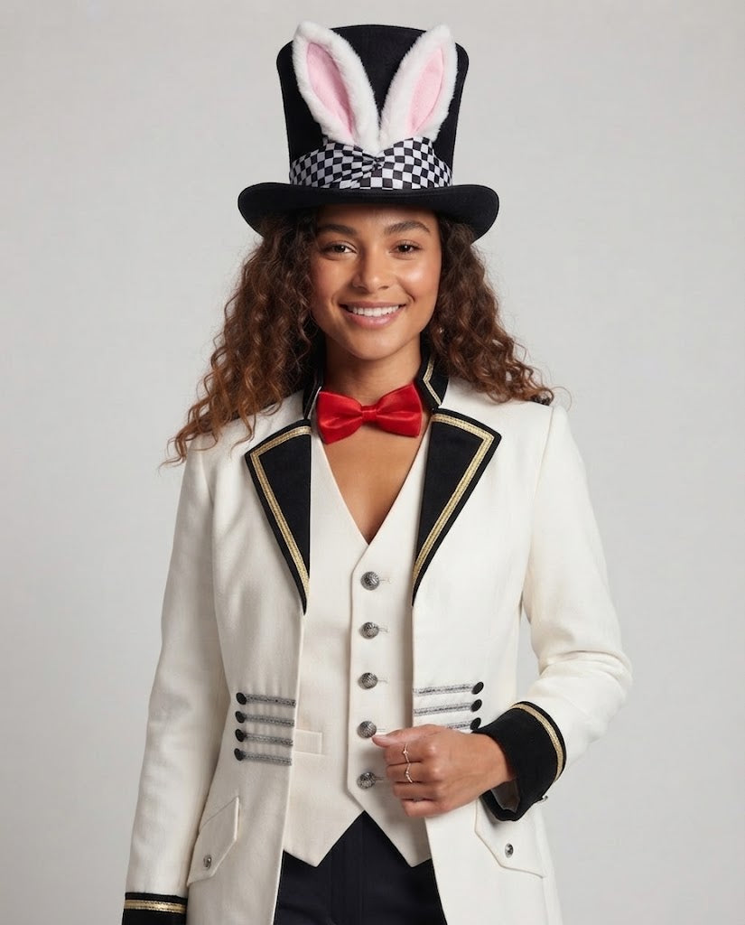 Women's costume set as fairy tale hero with cape, vest, accessories, and hat EVA-US