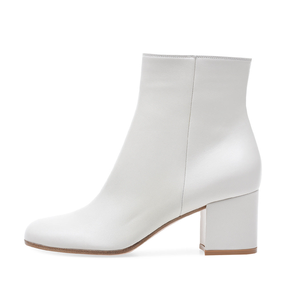 EVA-US | Women's Chunky Heel Round-Toe Mid-Hill Boots