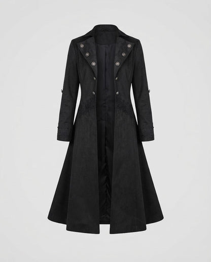 Women’s Velvet Jacket with Asymmetric Hem and Lace Trim EVA-US
