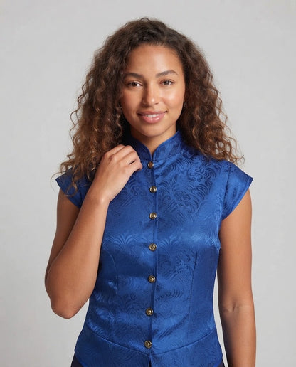 Ladies elegant vest with elaborate design and fine details EVA-US