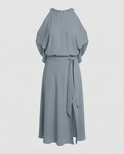 Elegant Dress with Fashionable Shoulder Cutouts - product photo