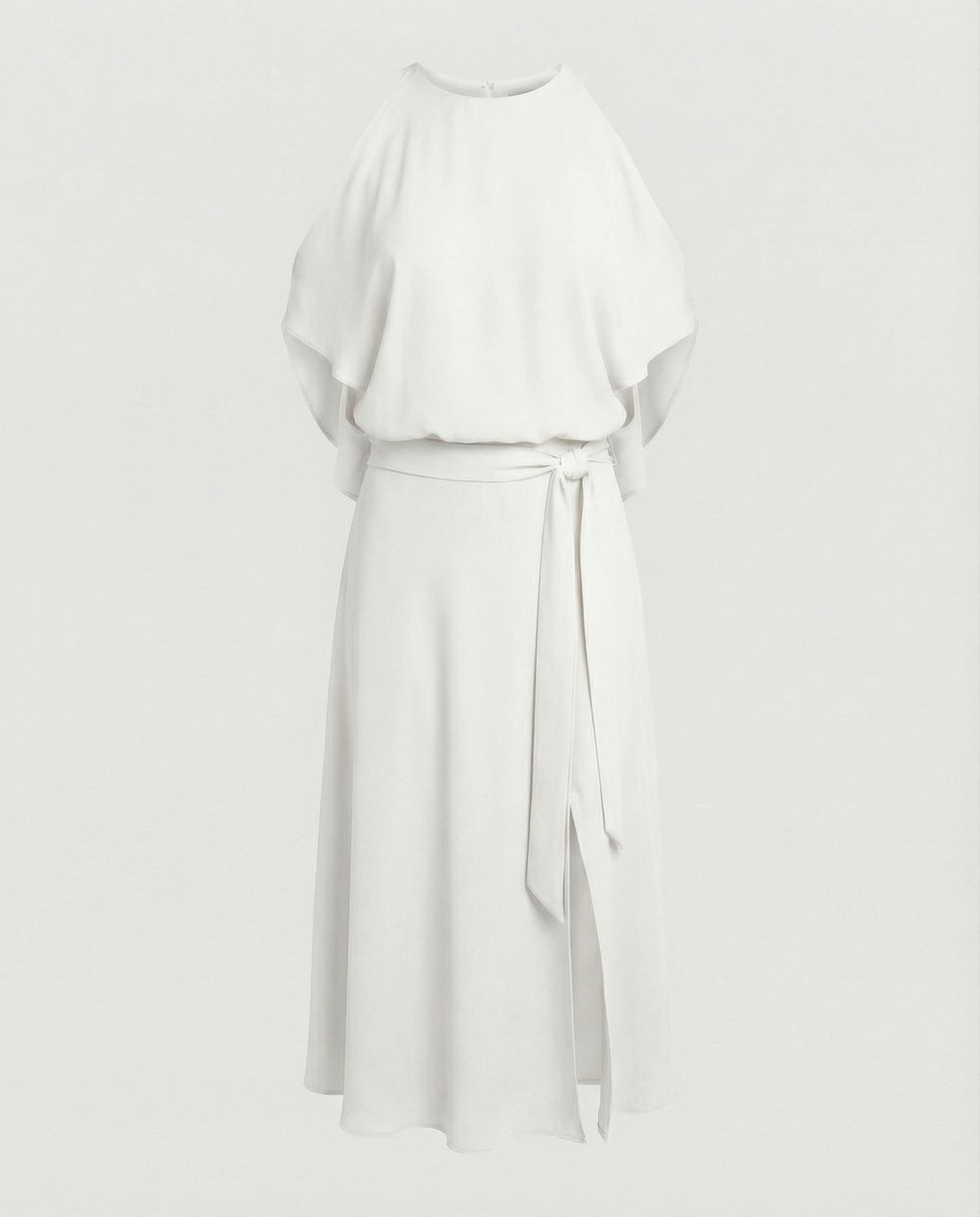 Elegant Dress with Fashionable Shoulder Cutouts - colorway