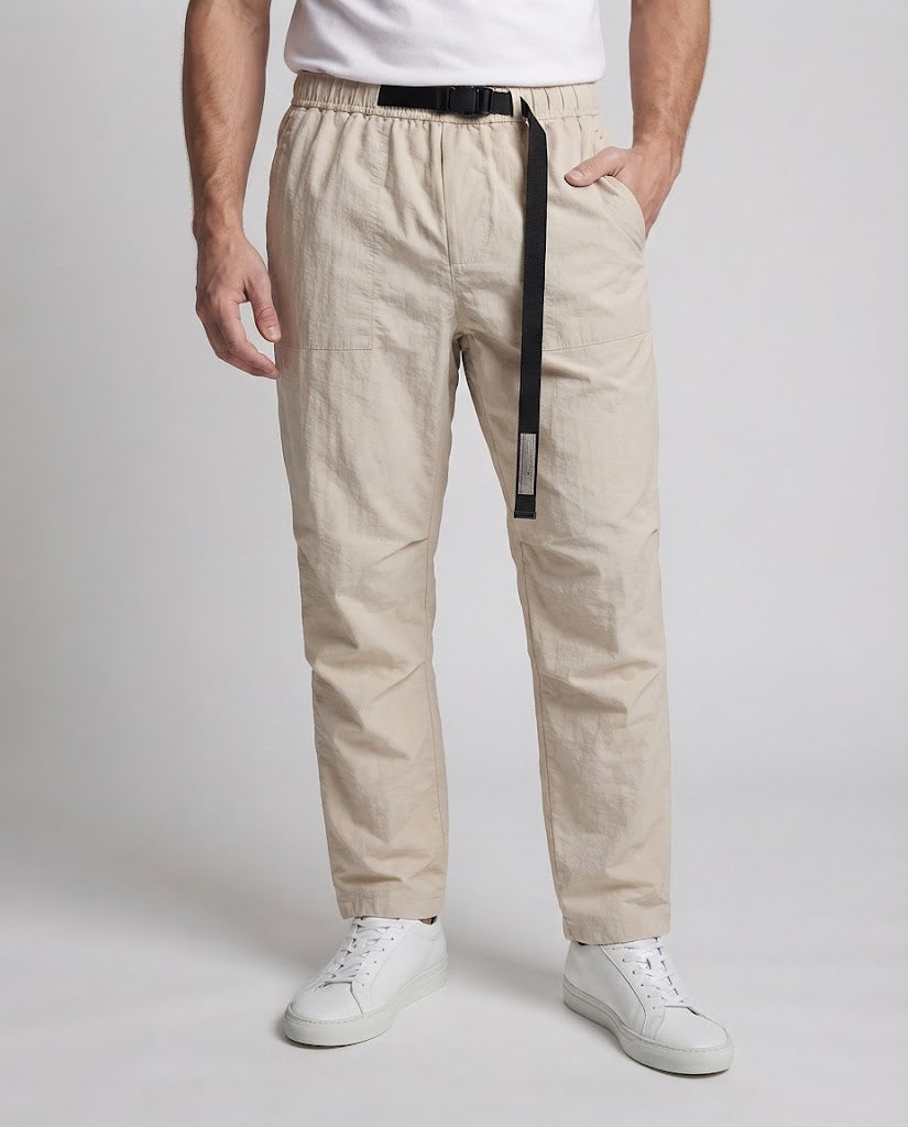 Men's Lightweight Technical Cargo Pants with Elastic Waistband and Belt Closure EVA-US