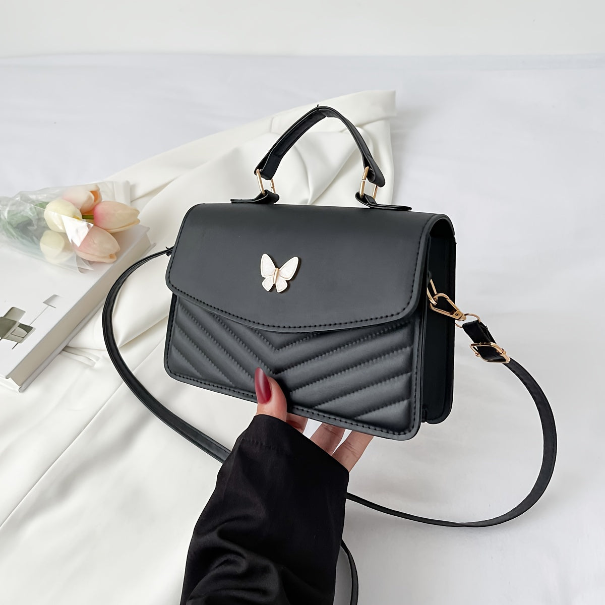 EVA-US | Fashionable solid color shoulder bag and crossbody bag