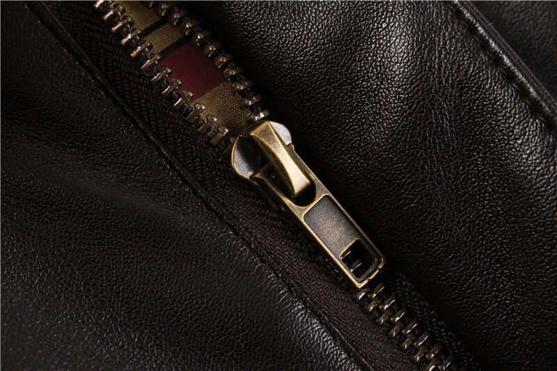 EVA-US | Men's Leather Jacket with Practical Pockets