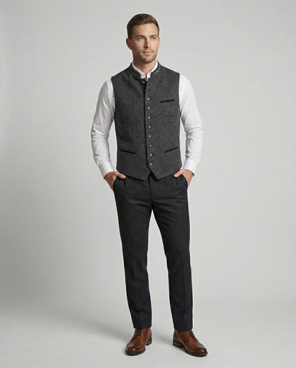Elegant Gray Traditional Vest