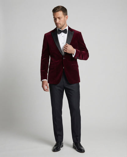 EVA-US | Men's Summer Jacket with Slim Fit and Contrasting Lapel