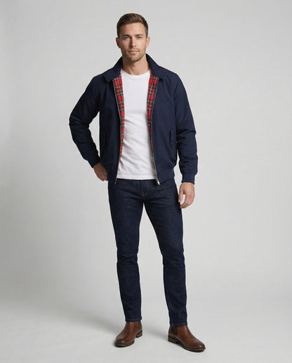 Men's Harrington jacket with zipper