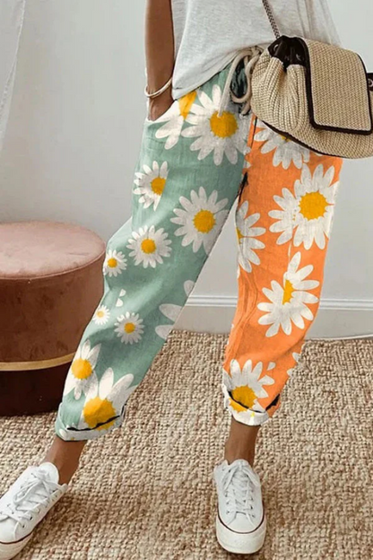 EVA-US | Casual Unique Printed Button Pocket Pants