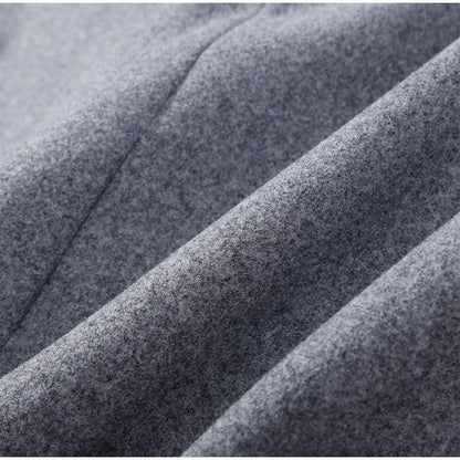 EVA-US | Wool Blend Jacket with High Collar and Buttons