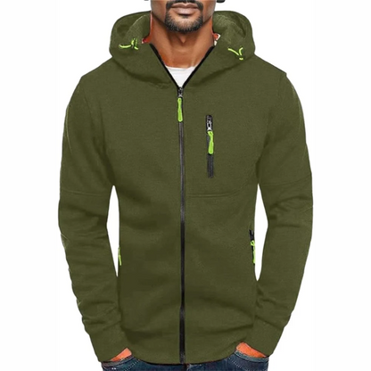EVA-US | Men's Hoodie with Zipper Black Hoodie