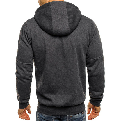 EVA-US | Men's Hoodie with Zipper Black Hoodie