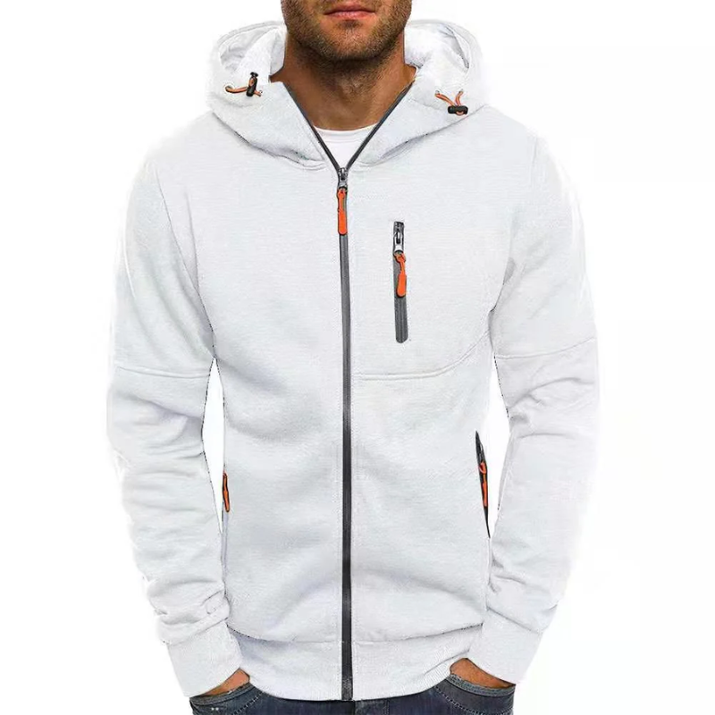 EVA-US | Men's Hoodie with Zipper Black Hoodie
