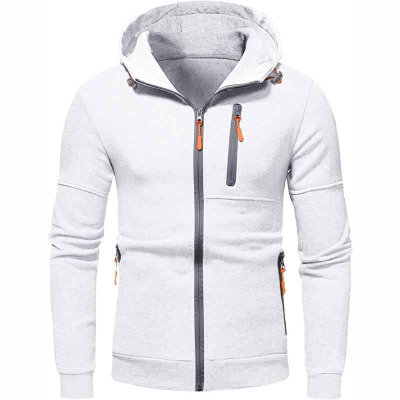 EVA-US | Men's Hoodie with Zipper Black Hoodie