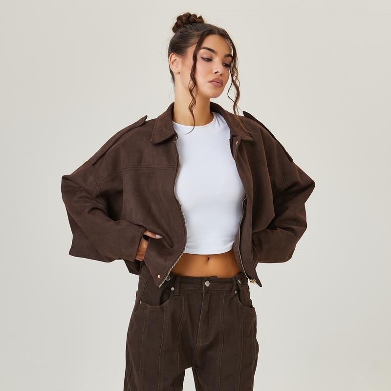 EVA-US | Suede Bomber Jacket