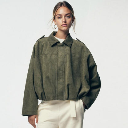 EVA-US | Suede Bomber Jacket
