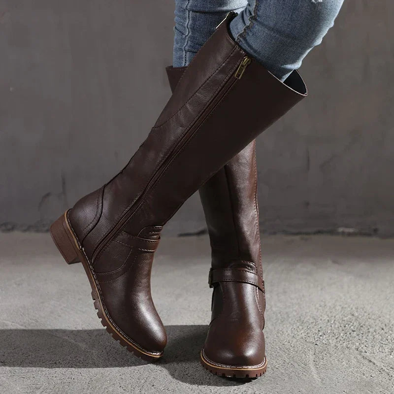 EVA-US | Elegant Leather Boots – Trendy Women's Boots for Every Occasion