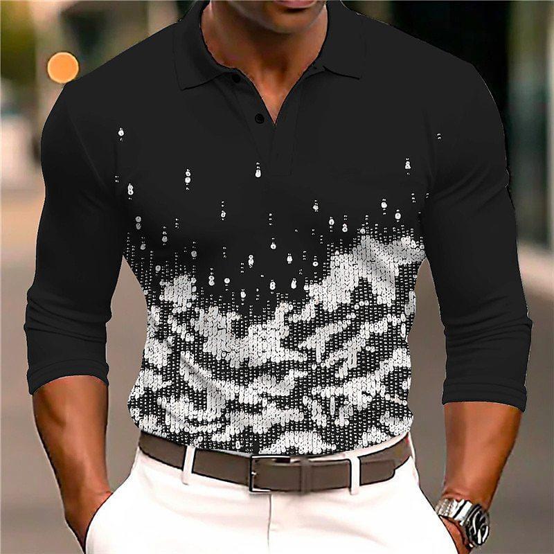 EVA-US | Luxury Sequin Polo Shirt Stylish Casual Slim Fit All Season Top