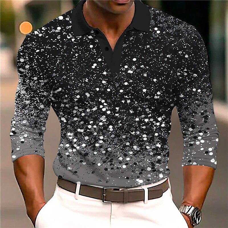 EVA-US | Luxury Sequin Polo Shirt Stylish Casual Slim Fit All Season Top