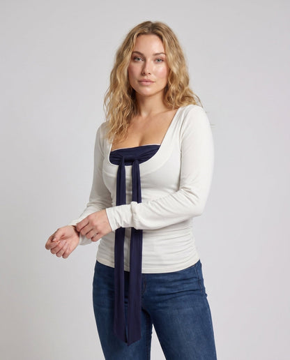 Ladies Bandeau top with elegant bow - Chichicherry