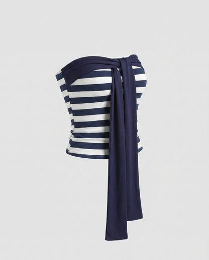 Ladies Bandeau top with elegant bow - Chichicherry