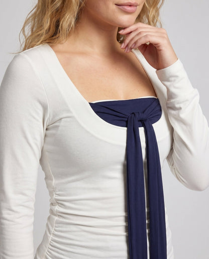 Ladies Bandeau top with elegant bow - Chichicherry