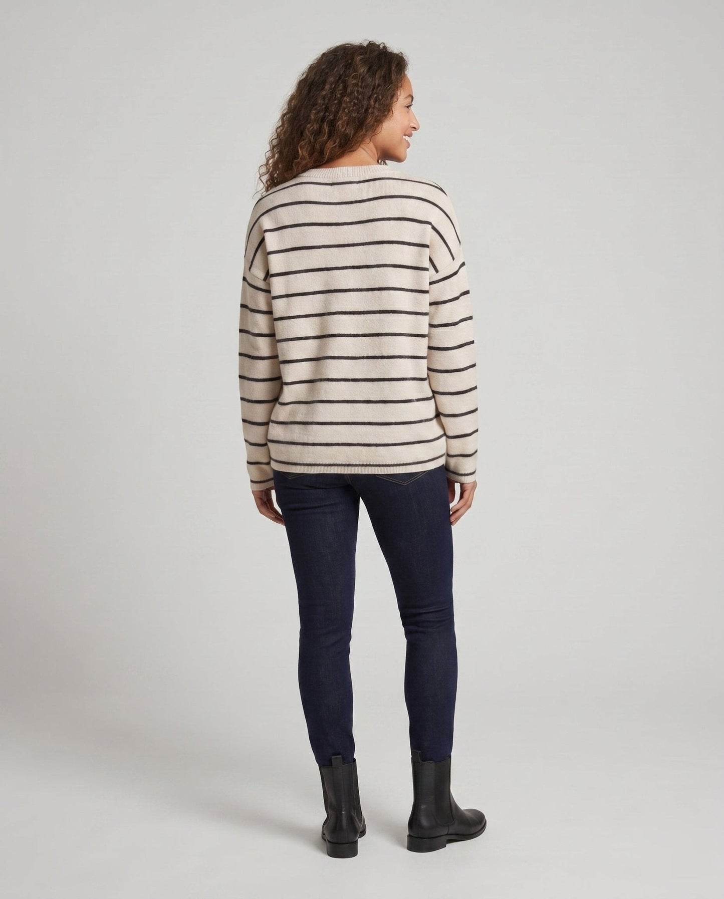 Ladies Casual Striped Oversized Shirt - Chichicherry