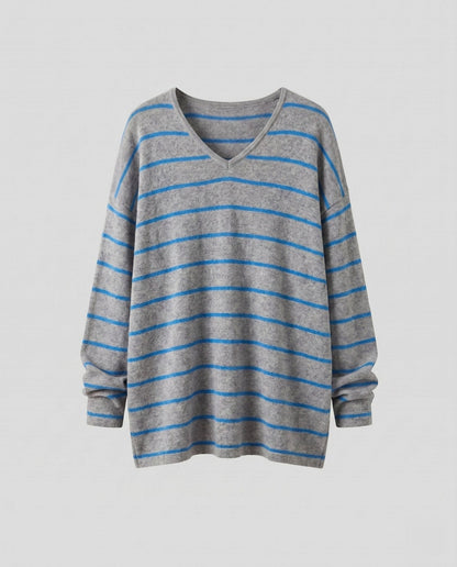 Ladies Casual Striped Oversized Shirt - Chichicherry