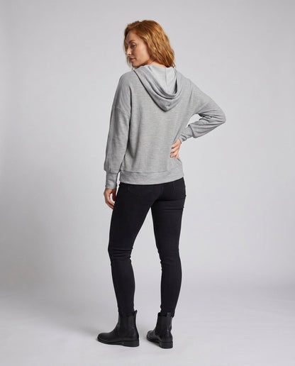 Ladies hoodie with elegant button placket by - Chichicherry