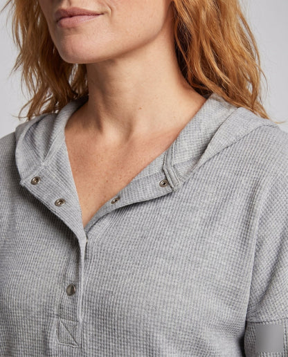 Ladies hoodie with elegant button placket by - Chichicherry