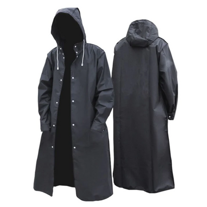 EVA-US | Longer waterproof raincoat for men with hood