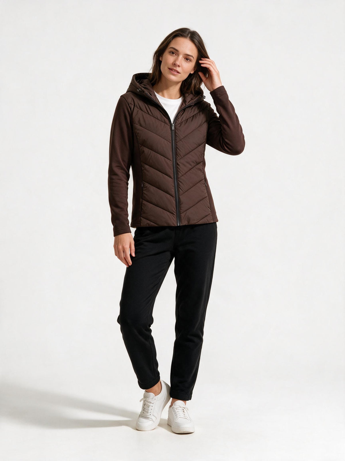 Damen Chevron Steppjacke